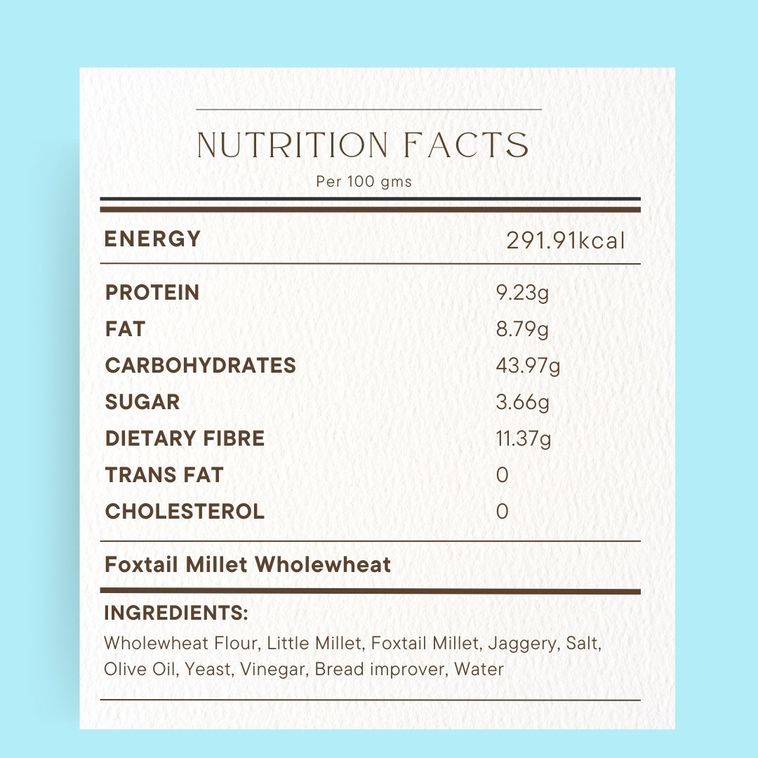 Zero Maida Foxtail Millet Bread (300gms)