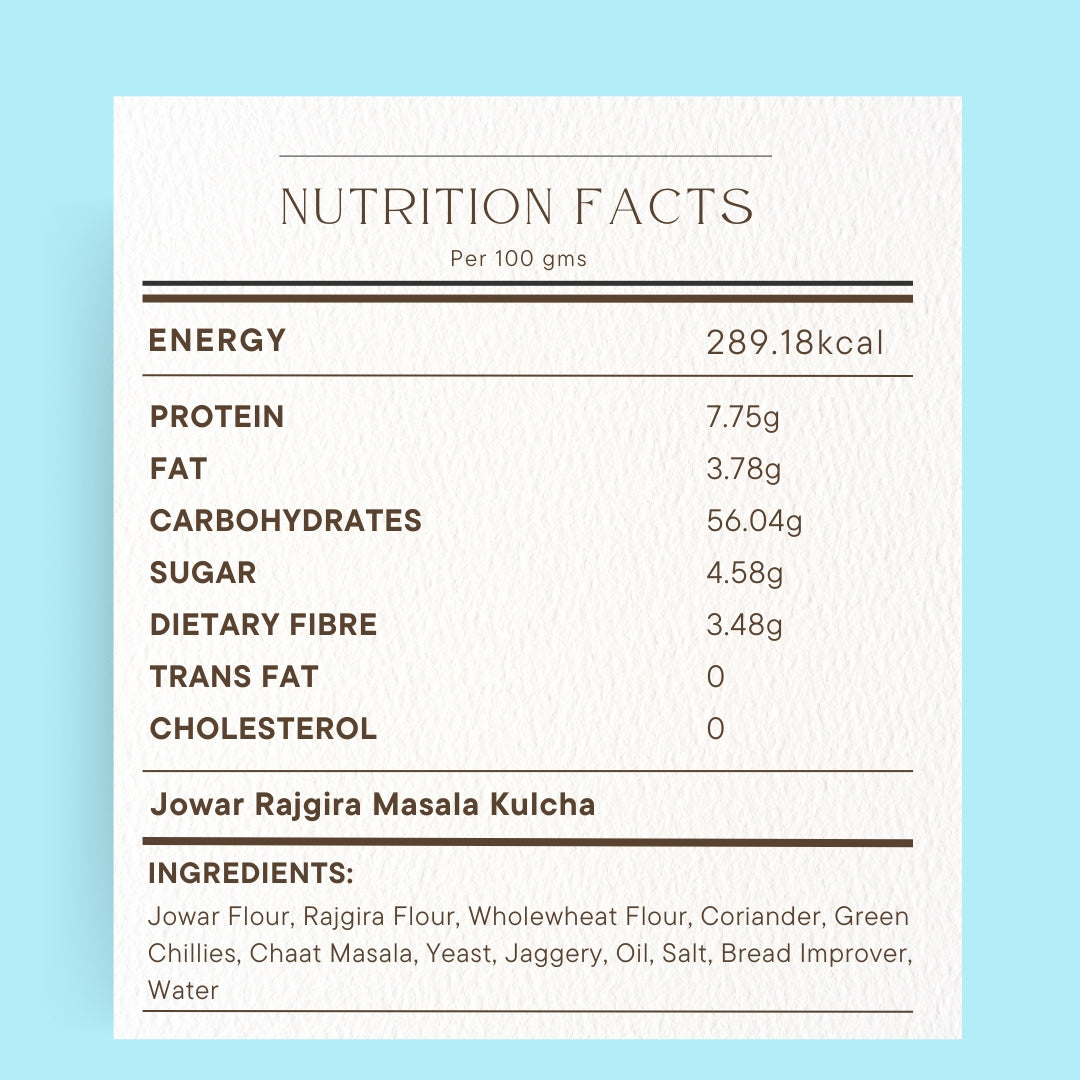 Zero Maida Jowar Rajgira Kulcha (Pack of 4)