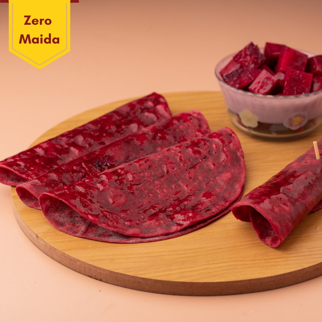 Zero Maida Jowar Beetroot Wraps (Pack of 4)