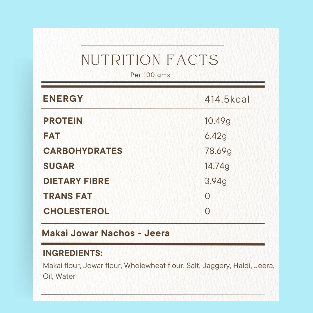 Makai Jowar Nachos - Jeera (100gms)