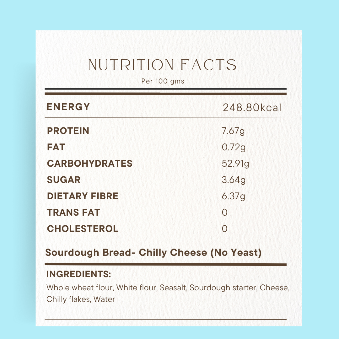 Sourdough Bread - Chilly Cheese (350gms)