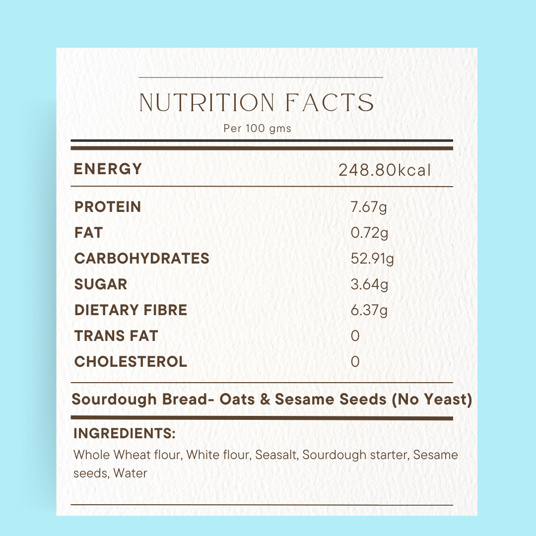 Sourdough Bread - Oats & Sesame Seeds (350gms)