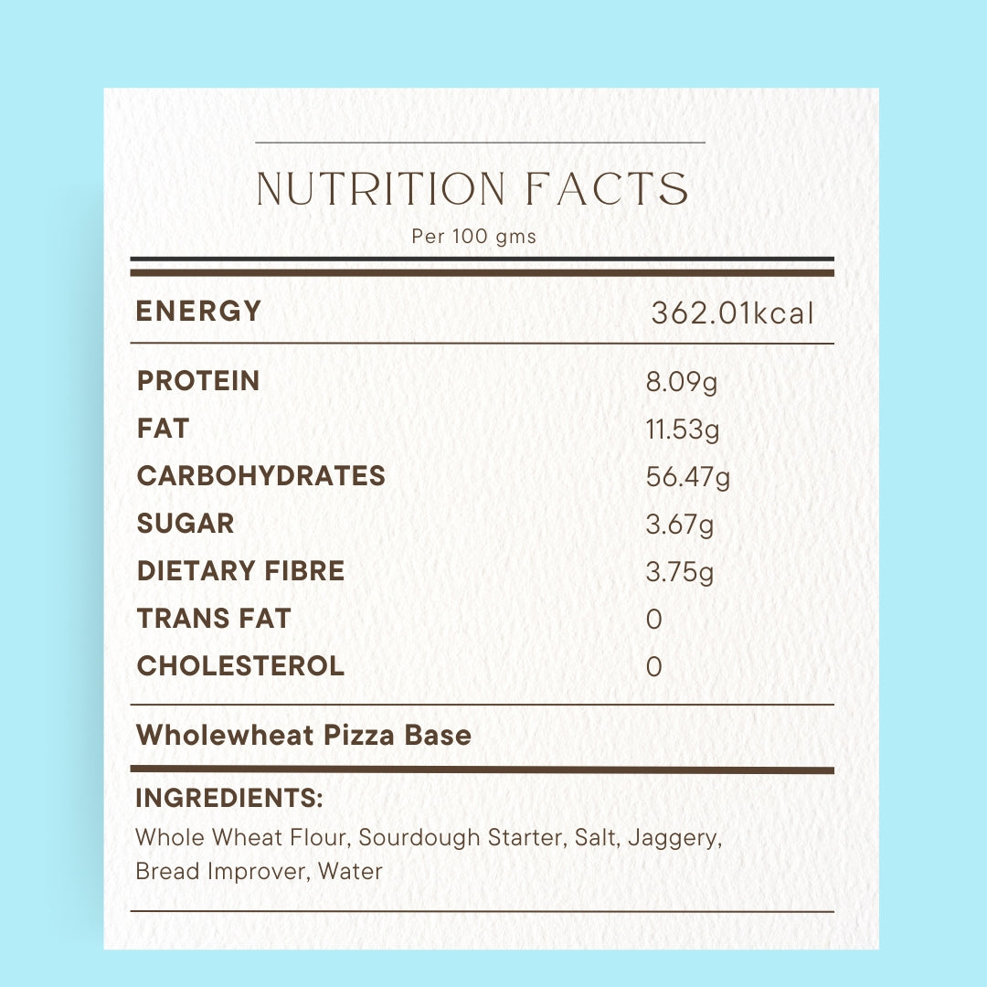 Zero Maida Wholewheat Pizza Base (Pack of 2)