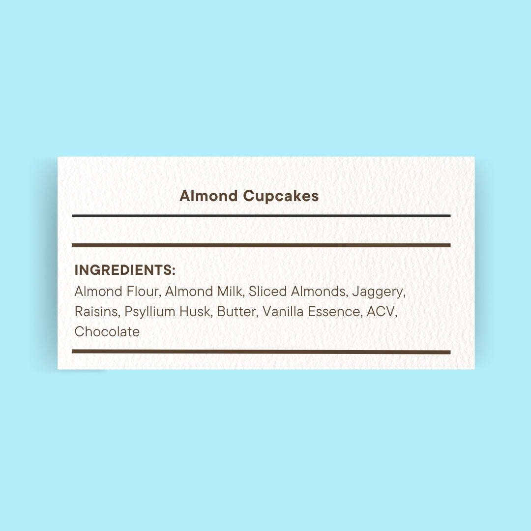 Gluten Free Almond Cupcakes (Pack of 6)
