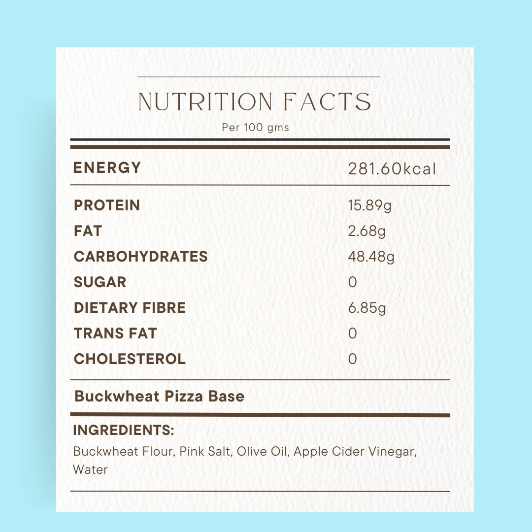 Gluten Free Buckwheat Pizza Base (Pack of 3)