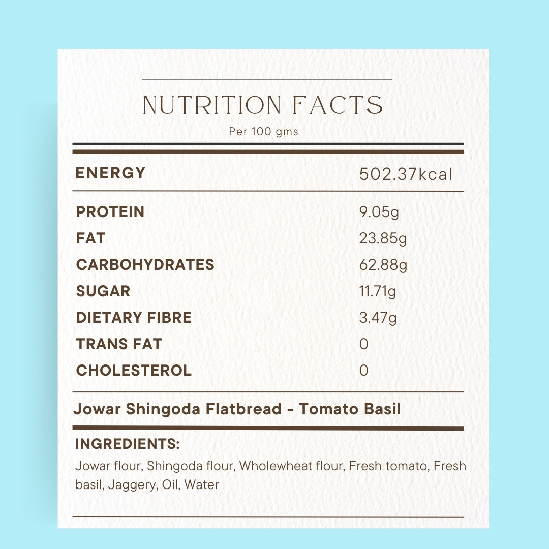 Jowar Shingoda Flatbread- Tomato Basil (200gms)