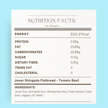 Jowar Shingoda Flatbread- Tomato Basil (200gms)