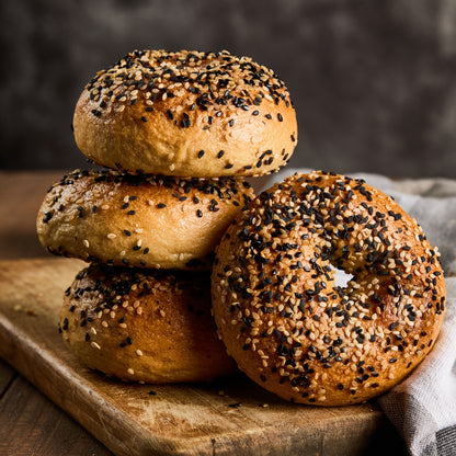 Wholewheat Seeded Bagels with Cream Cheese (Pack of 3)