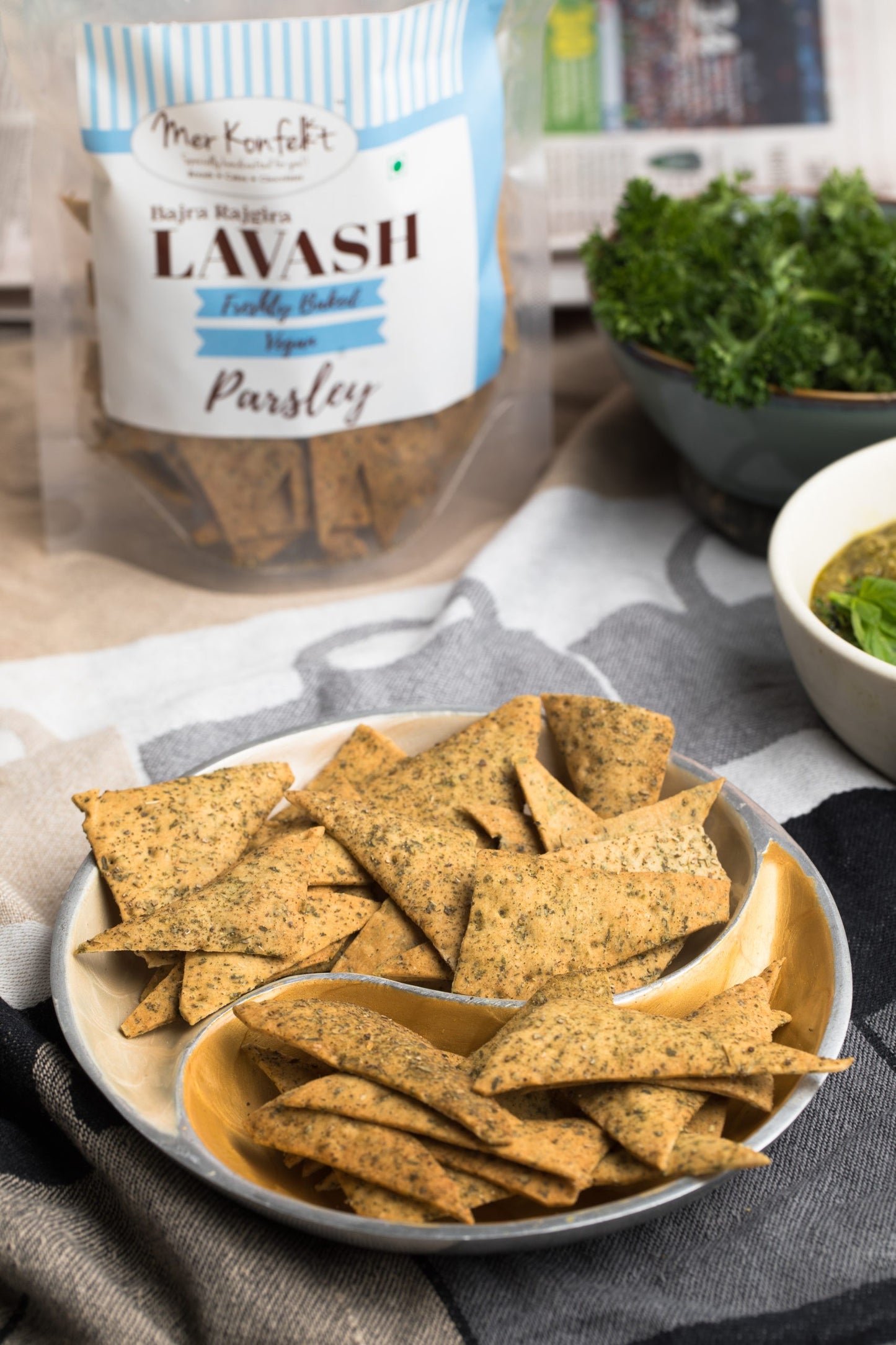 Bajra Rajgira Lavash - Parsley (100gms)